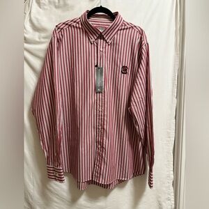 South Carolina Gamecocks Classic Red and White Striped Men's Shirt NWT